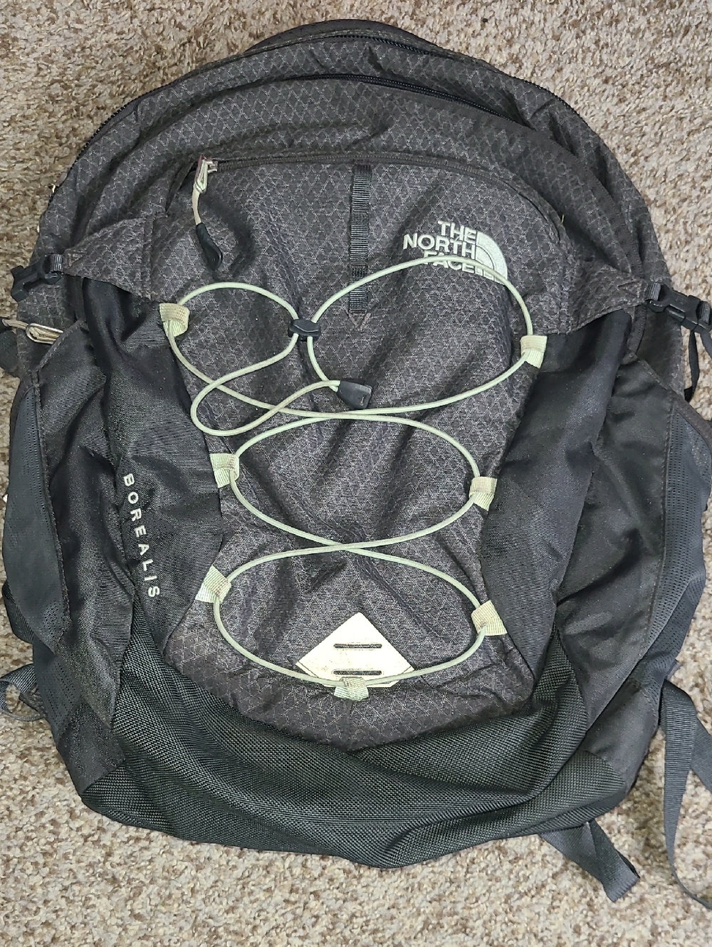 The North Face Borealis Backpack in Charcoal and Black